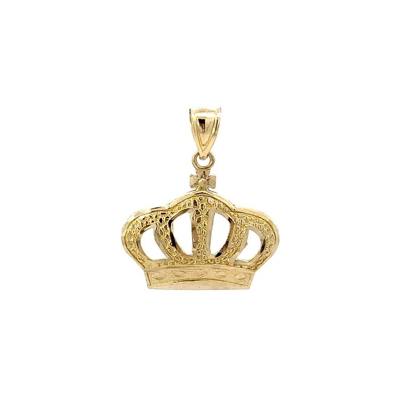 Yellow Gold Dc Crown Pendant – Symbolic Statement Piece 1