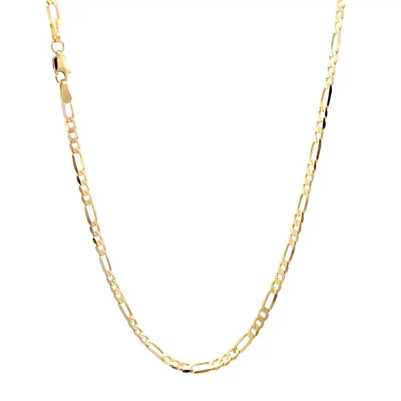 Yellow Gold Figaro Necklace – 24-Inch Length 1