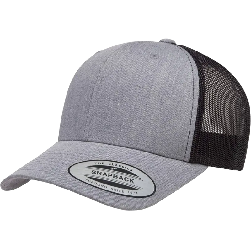 Youth Heather Gray And Black Snapback 1