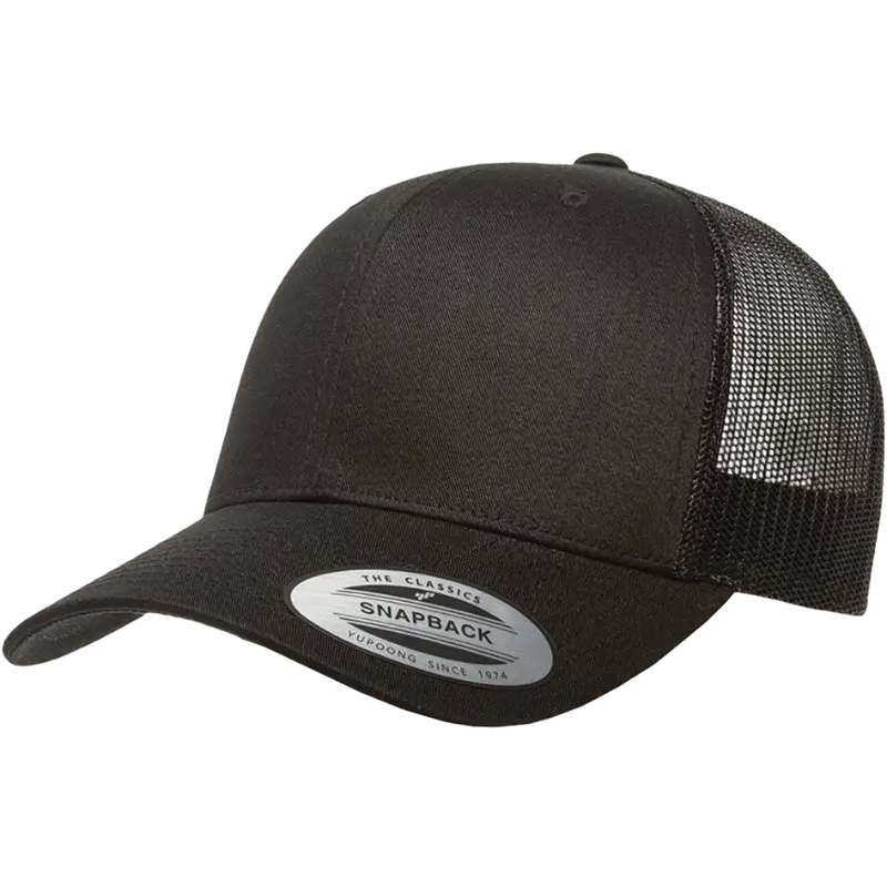 Youth Solid Black 6-Panel Hat 1