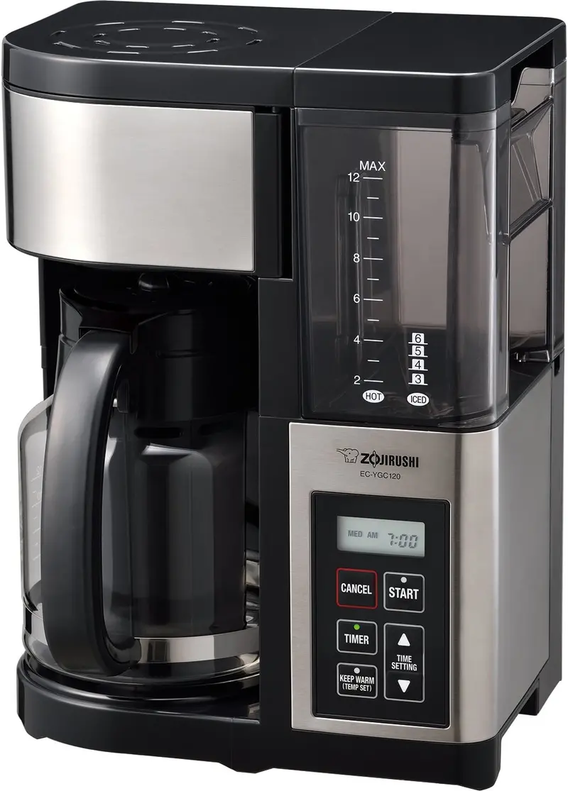 Zojirushi Ec-Ygc120 Fresh Brew Plus 12-Cup Thermal Coffee Maker In Stainless Black 1