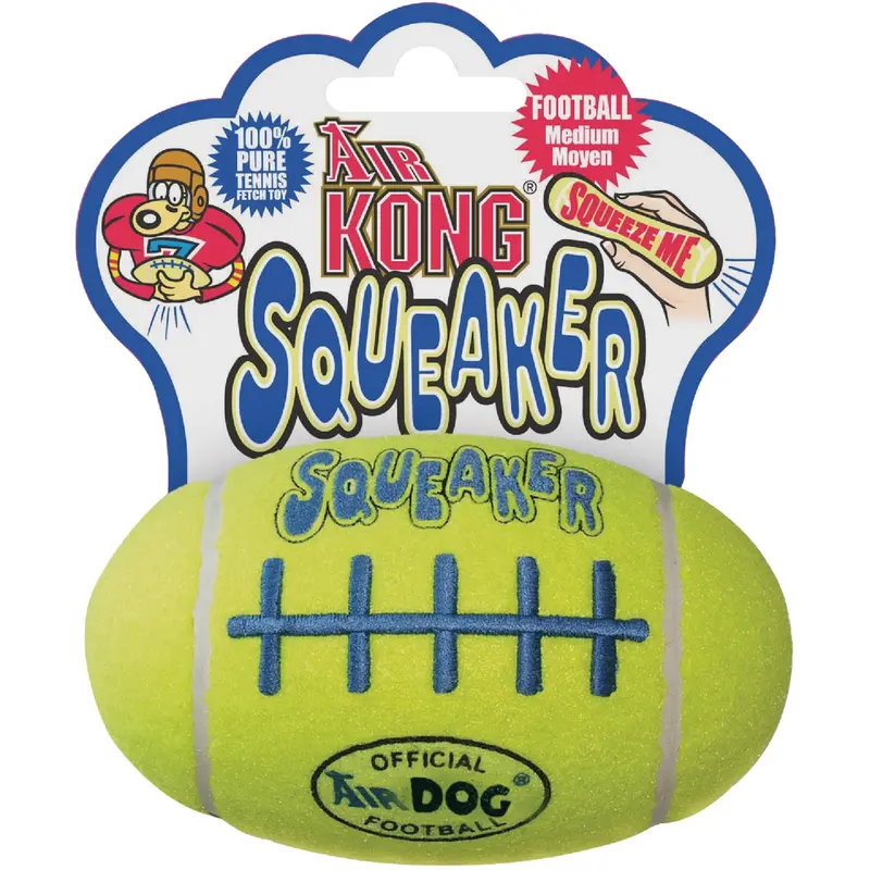 Air Kong Squeaky Football-Shaped Dog Toy – Medium Size 1