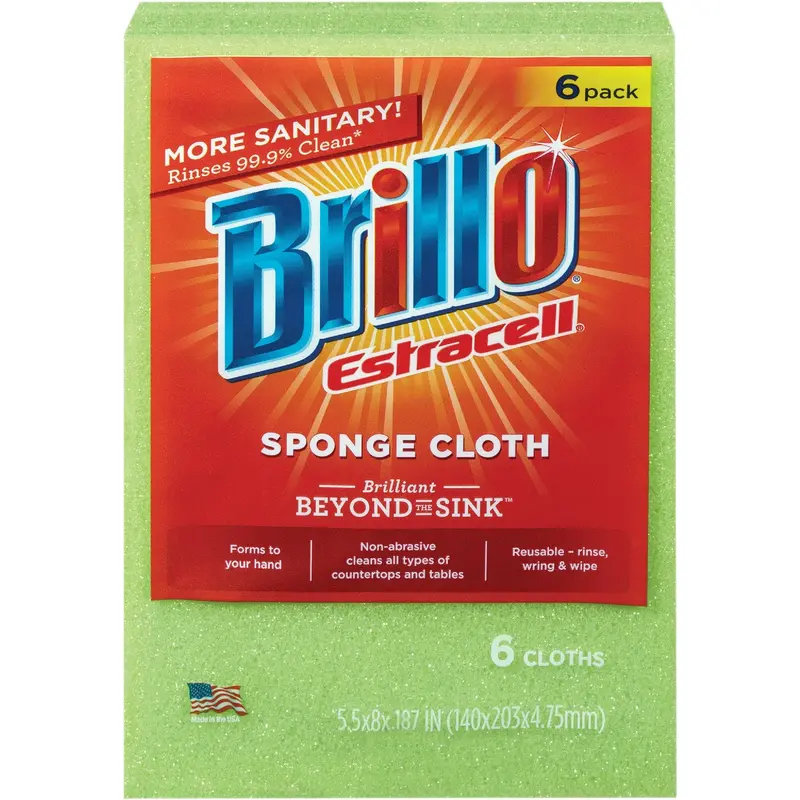 Brillo Sponge Cloths – 6-Count Multipurpose Scouring Pads 1