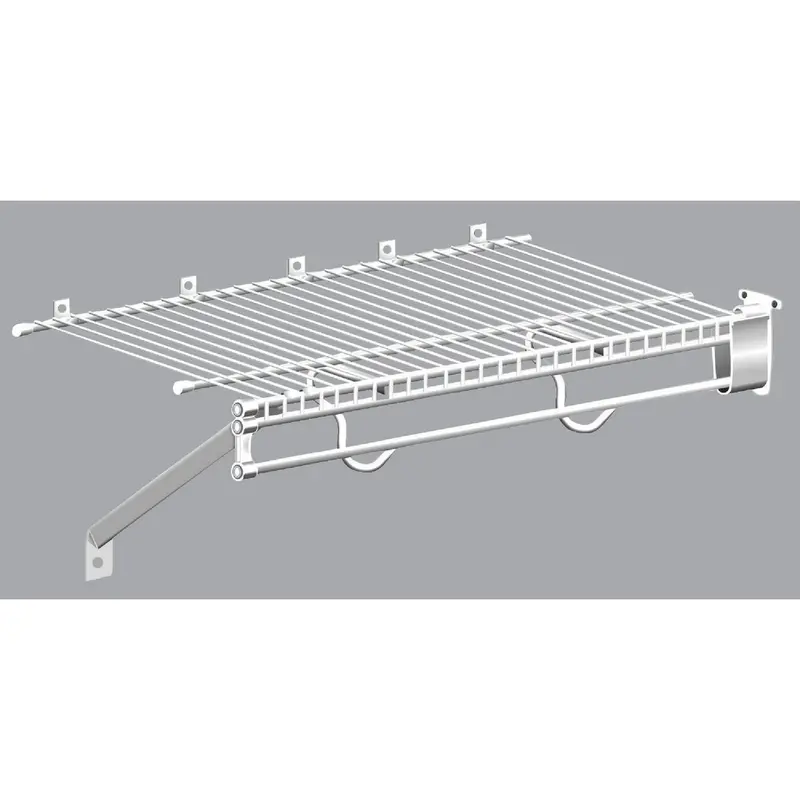 Closetmaid Totalslide Ventilated Wire Shelf & Rod Kit – 12-Foot Width, 12-Inch Depth, White (6-Pack) 1