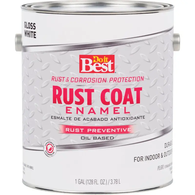 Do It Best Rust-Resistant Oil-Based Gloss Enamel Paint – White, 1-Gallon 1