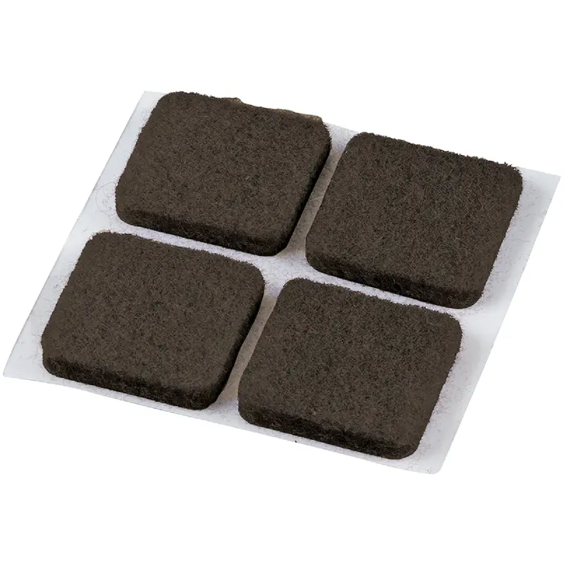 Do It Brown Square Felt Pads – 1-Inch Size, 4-Pack For Furniture Protection 1