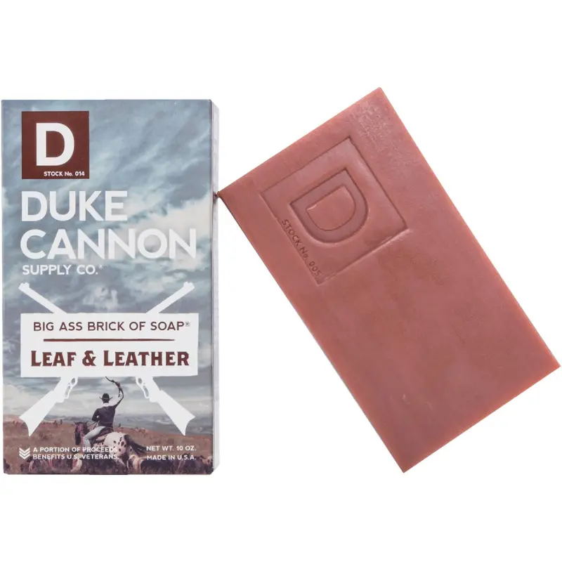 Duke Cannon Big Ass Brick Of Soap – Leaf & Leather Scent, 10-Ounce Bar 1