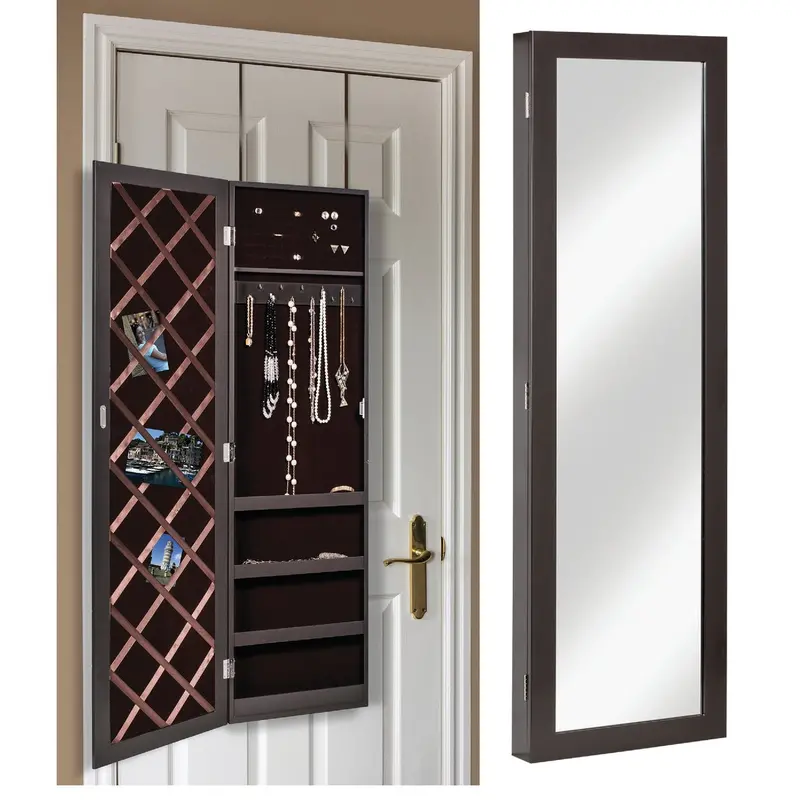 Erias Home Designs Framed Jewelry Armoire Mirror – 14.5" W × 47.5" H × 3" D 1