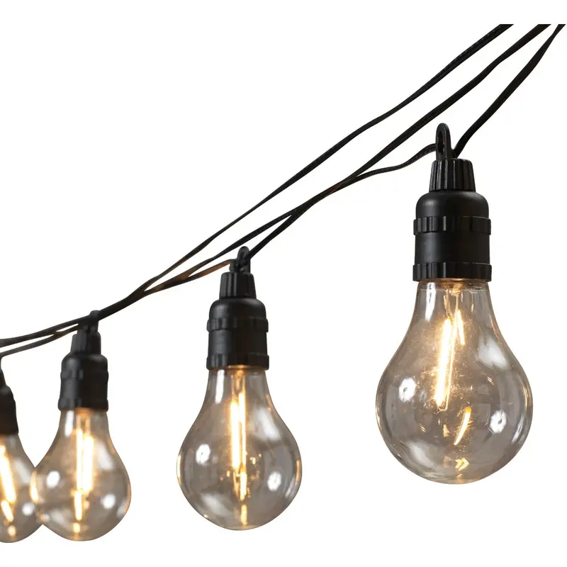 Gerson Battery-Powered Patio String Lights – 10-Light Warm White Gourd-Shaped Outdoor Decor 1