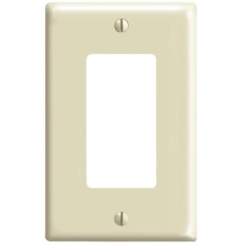 Leviton Mid-Way Decorator Wall Plate – 1-Gang Smooth Rocker, Ivory Finish 1