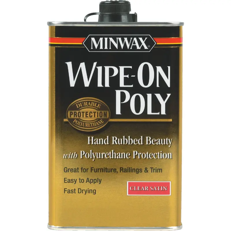 Minwax Wipe-On Polyurethane – Satin Interior Finish, 1-Quart Can 1