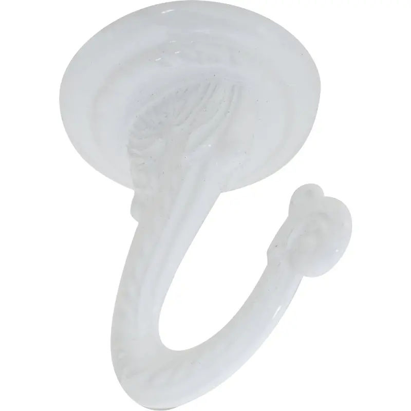 National 2-1/4" White Die-Cast Swag Hook For Hanging Decorations 1