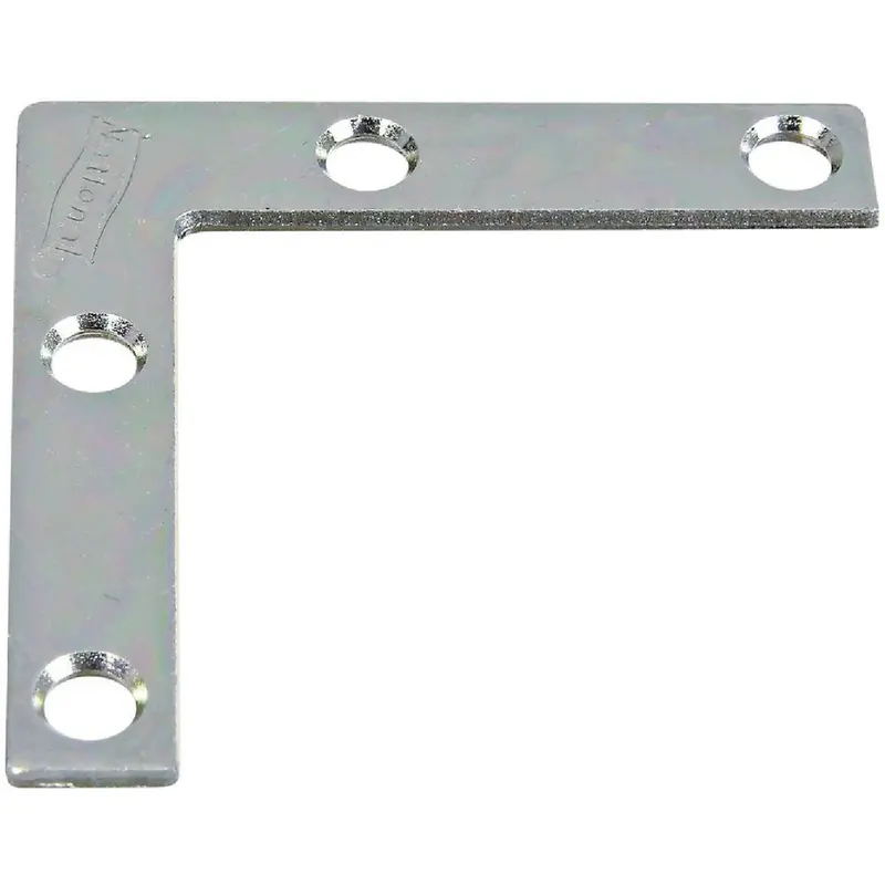 National Catalog Corner Bracket – 2-Inch X 3/8-Inch Zinc-Plated Flat Iron, 4-Pack 1
