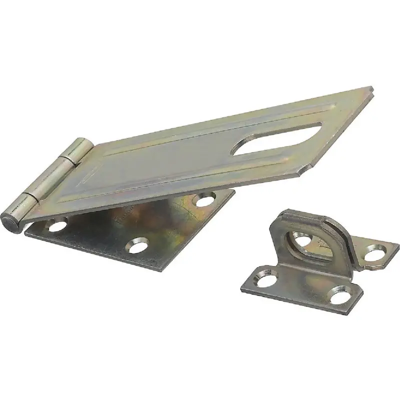 National Zinc-Plated Safety Hasp – 6", Non-Swivel Heavy-Duty Design 1