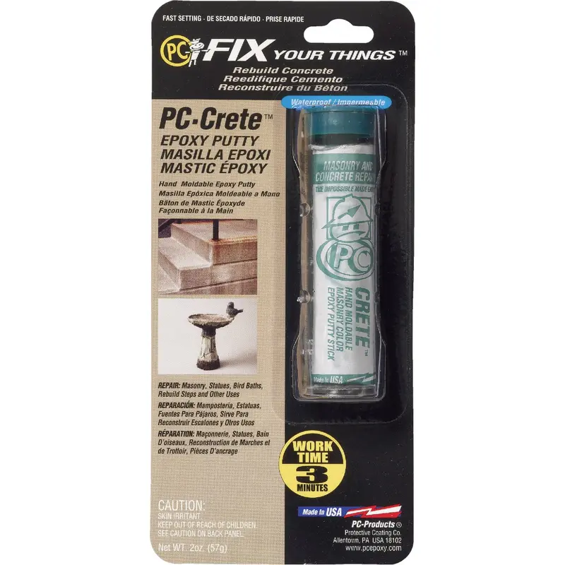 Pc-Crete 2-Ounce White Epoxy Repair Putty – Two-Part Structural Adhesive 1