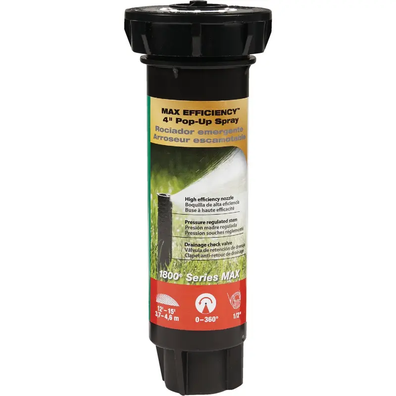 Rain Bird Max Efficiency Pop-Up Sprinkler Head – 4 In. Adjustable Height 1