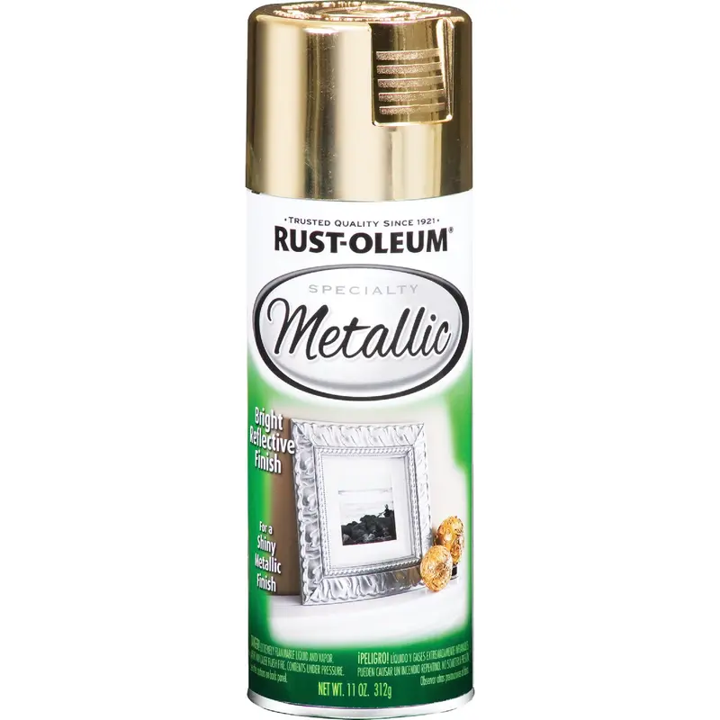 Rust-Oleum Metallic Satin Spray Paint – Gold Tone, 11 Oz. Specialty Formula 1