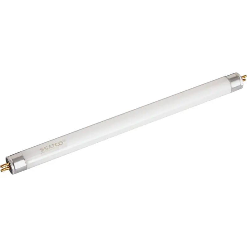 Satco 6-Watt Cool White T5 Miniature Bi-Pin Fluorescent Tube Bulb (8.9 Inches) 1