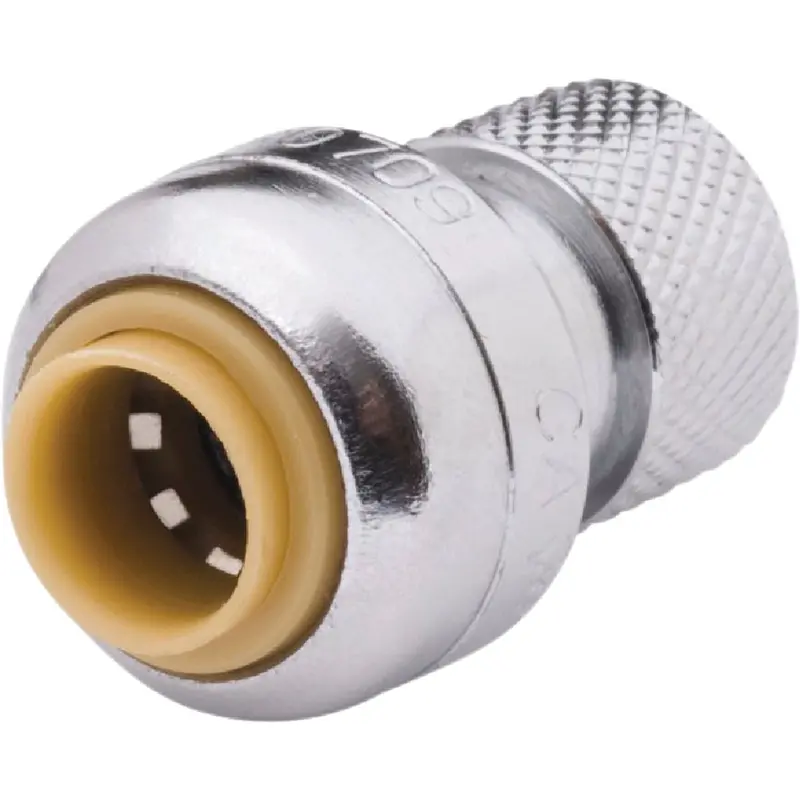 Sharkbite Brass Push-To-Connect Stop Valve Adapter – 1/4-Inch X 3/8-Inch 1