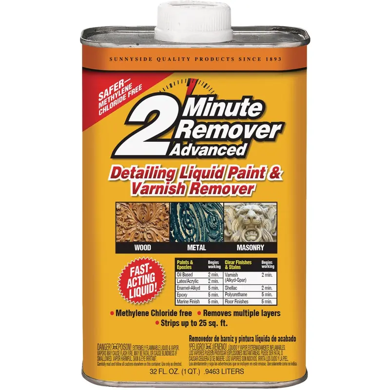 Sunnyside 2-Minute Advanced Paint & Varnish Remover – Quart Liquid Formula 1