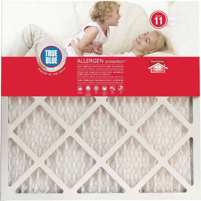 True Blue Merv 11 Furnace Filter – 16" × 20" × 1", Allergen-Blocking Hvac Replacement Filter 1