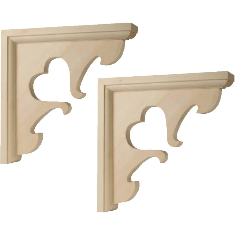 Waddell Heart-Shaped Corbel Brackets – Decorative Wooden Accent Set (2 Pieces) 1