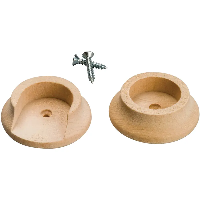 Waddell Natural-Finish Wooden Closet Rod Socket – 1.75-Inch Diameter (2-Pack) 1