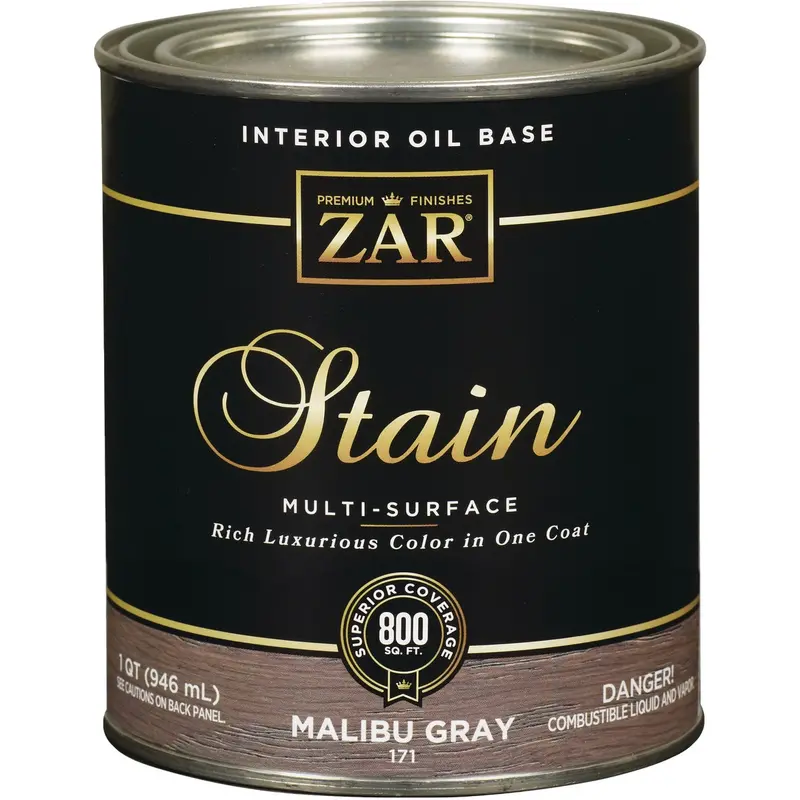 Zar Malibu Gray Oil-Based Wood Stain – 1 Quart 1